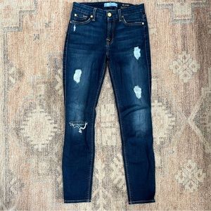 7 For All Mankind B (AIR) Denim Ankle Distressed Skinny Jean
